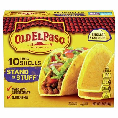 Old El Paso Taco Shells, Stand 'n Stuff, Gluten Free, 10 Count