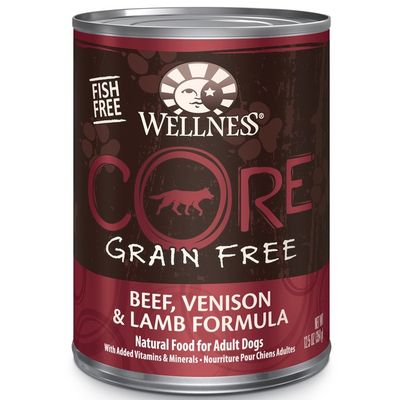Wellness Core Grain Free Beef, Venison & Lamb Formula Natural Food For Adult Dogs