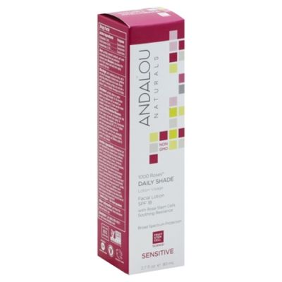 Andalou Naturals Facial Lotion, Daily Shade, 1000 Roses, Sensitive, with SPF 18