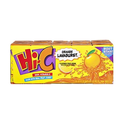 Hi-C Orange Lavaburst Fruit Juice Boxes- 10 PK (67.5 fl oz) Delivery or ...