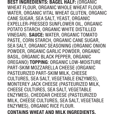 Annie's Three Cheese Mini Frozen Pizza Bagels, 9 Count