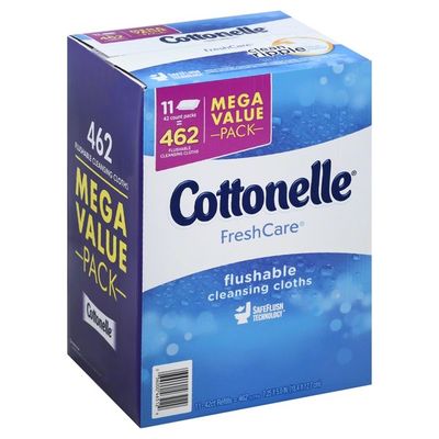 Cottonelle Cleaning Cloths, Flushable, Mega Value Pack