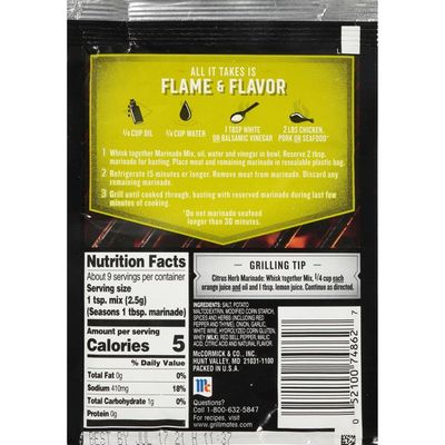 McCormick® Grill Mates® Garlic, Herb & Wine Marinade Mix
