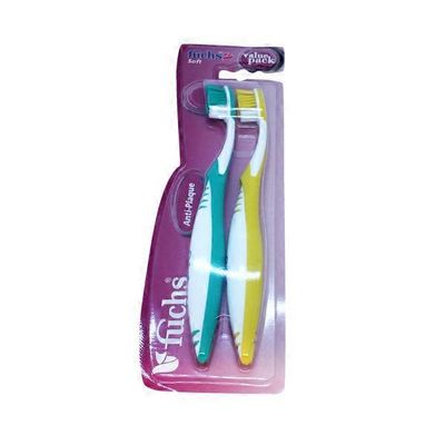 Fuch's Anti Plaque Nylon Bristle Compact Head Soft Toothbrush