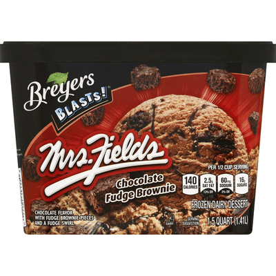 Breyers Frozen Dairy Dessert, Mrs. Fields Chocolate Fudge Brownie
