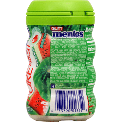 Mentos Gum, Sugarfree, Watermelon