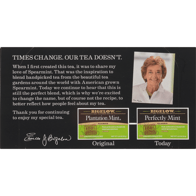 Bigelow Tea, Perfectly Mint, Classic, Tea Bags