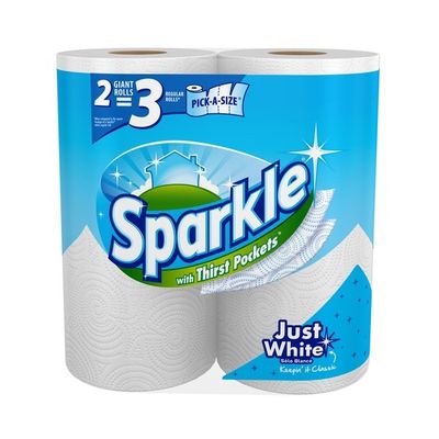 Sparkle Paper Towels With Thirst Pockets Pick A Size White 2 Ply 2 Each Instacart