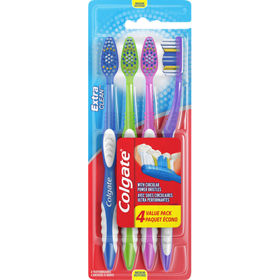 Colgate Toothbrushes, Medium, 4 Value Pack