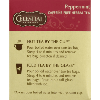 Celestial Seasonings Peppermint Herbal Tea, Caffeine Free