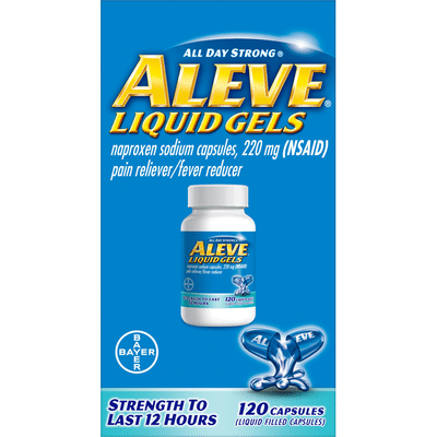 Aleve Pain Reliever/Fever Reducer, Liquid Gels, 220 mg, Capsules