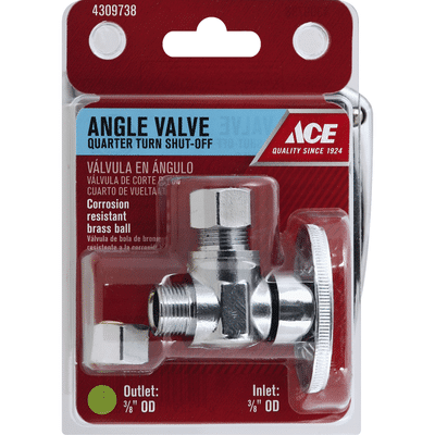 Ace Bakery Angle Valve, Quarter Turn Shut-Off