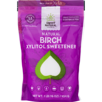 Sweet Natural Trading Co. Xylitol Sweetener, Birch, Natural, Pouch