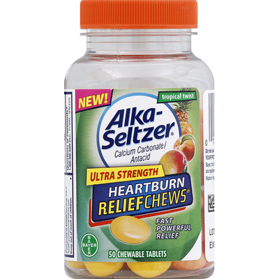 Alka-Seltzer Heartburn Relief, Ultra Strength, Tropical Twist, Chewable Tablets