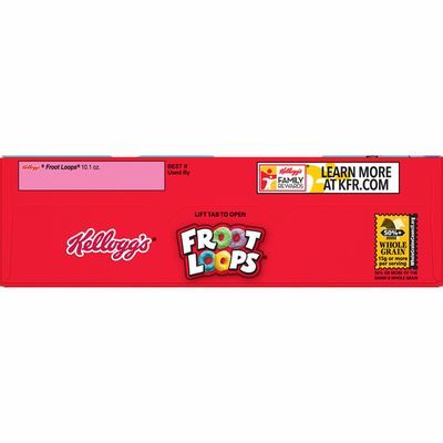 Kellogg's Froot Loops Breakfast Cereal, Fruit Flavored, Breakfast Snacks with Vitamin C, Original