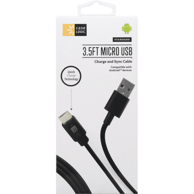 Case Logic Charge and Sync Cable, 3.5 Feet Micro USB