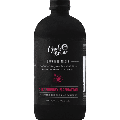Owl's Brew Cocktail Mixer, Strawberry Manhattan