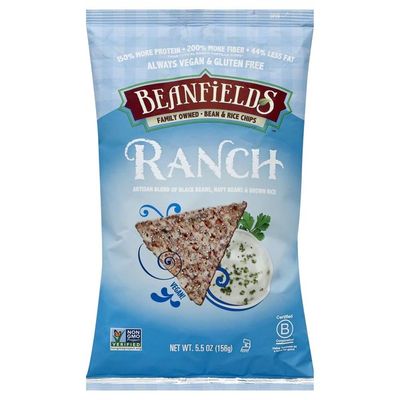 Beanfields Bean & Rice Chips, Ranch, Bag