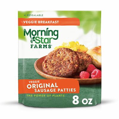 Morning Star Farms Meatless Sausage Patties, Plant Based Protein, Frozen Breakfast, Original