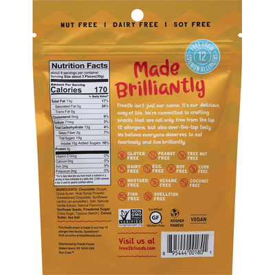 free2b Sunflower Butter Mini Cups, Chocolate
