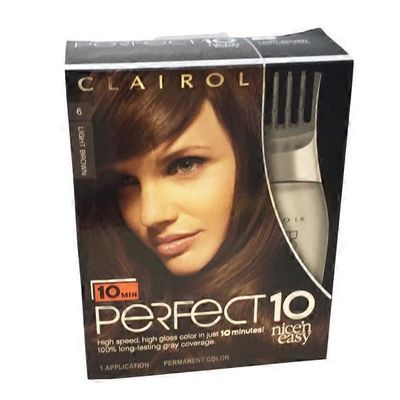 Clairol Perfect 10 by Nice 'n Easy Hair Color - 6 Light Brown