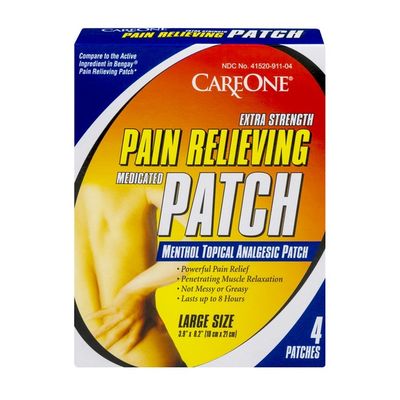 CareOne Extra Strength Pain Relieving Medicated Patch Large Size - 4 CT