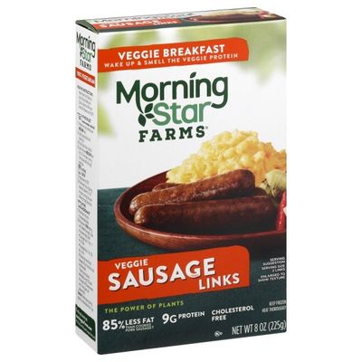 Morning Star Farms Meatless Sausage Links, Plant Based Protein, Frozen Breakfast, Original