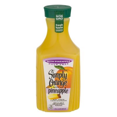 Simply Orange W/ Pineapple Juice Bottle