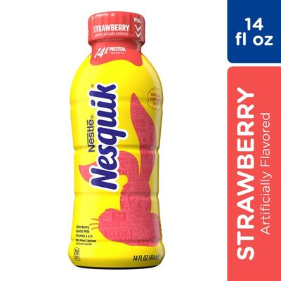 Nestle Nesquik Strawberry Flavored Lowfat Milk, Ready to Drink