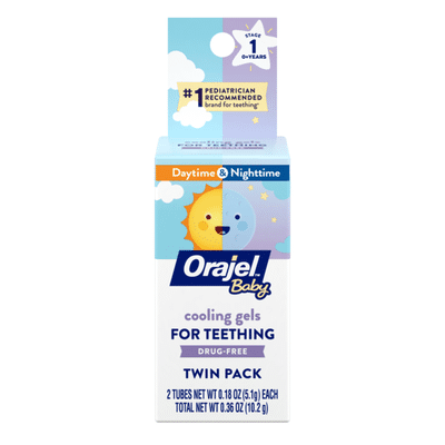 Orajel Daytime & Nighttime Non-Medicated Cooling Gels for Teething
