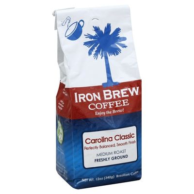 Iron Brew Coffee Coffee, Brazilian, Freshly Ground, Medium Roast, Carolina Classic