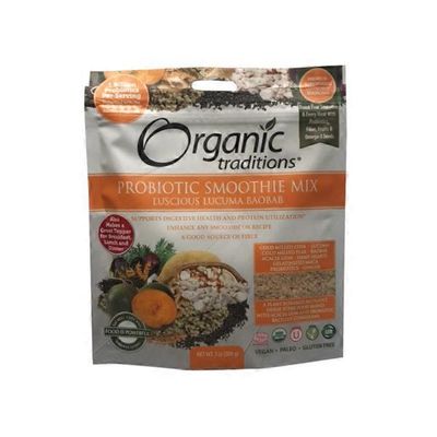 Organic Traditions Organic Lucuma Baobab Probiotic Smoothie Mix