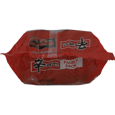 Nongshim Noodle Soup, Gourmet Spicy, Shin Ramyun, Family Pack, 4 Pack