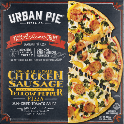 Urban Pie Pizza Co. Pizza Sun-Dried Tomato Chicken Sausage Fire Roasted Yellow Pepper