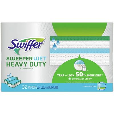 Swiffer Heavy Duty Wet Mopping Cloths Multi Surface Refills, Lavender