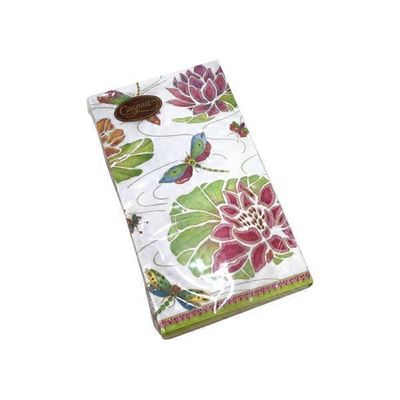 Caspari Jeweled Pond Ivory Guest Towel Napkins