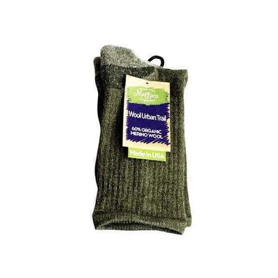 Maggie's Organics Green Wool Urban Trail Crew Socks