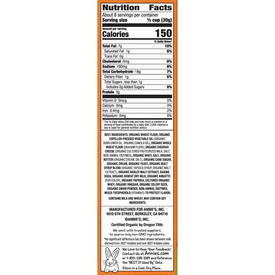 Annie's Organic Assorted Crackers and Pretzels Cheddar Snack Mix