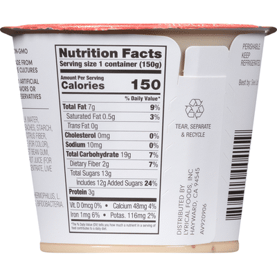 Kite Hill Yogurt, Dairy Free, Original, Almond Milk, Peach