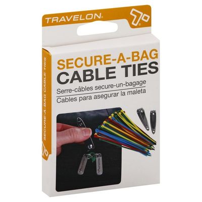 Travelon Cable Ties, Secure-A-Bag, Assorted
