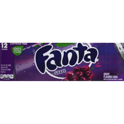 Fanta Grape Soda Fruit Flavored Soft Drink
