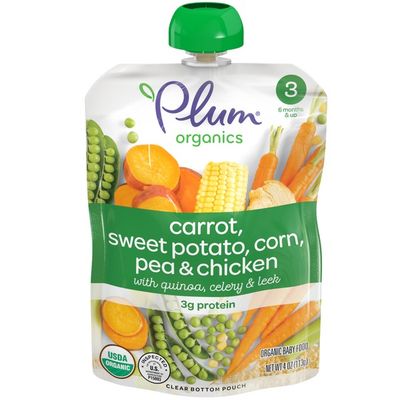 Plum Organics® Stage 3 Carrot, Sweet Potato, Corn, Pea & Chicken Baby Food
