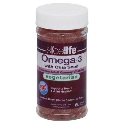Slice Of Life Omega-3, with Chia Seed, Gummy Slices