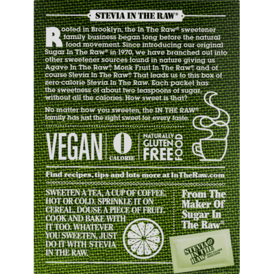 Stevia In The Raw Sweetener, Zero Calorie