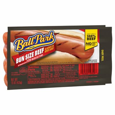 Ball Park Bun Size Beef Hot Dogs