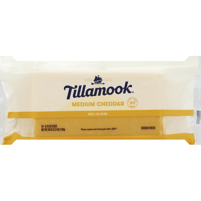 Tillamook Cheese, Medium Cheddar, Deli Slices (2.5 Lb) - Instacart