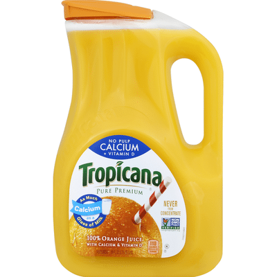 Tropicana No Pulp with Calcium & Vitamin D 100% Orange Juice