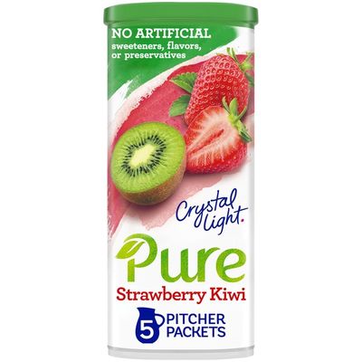 Crystal Light Strawberry Kiwi Naturally Flavored Powdered Drink Mix with No Artificial Sweeteners