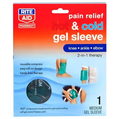 Rite Aid Pain Relief Hot & Cold Gel Sleeve, Knee/Ankle/Elbow, Medium, 1 Count