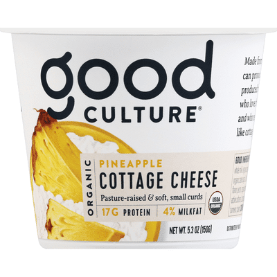 Good Culture Cottage Cheese Organic Pineapple 5 3 Oz Instacart